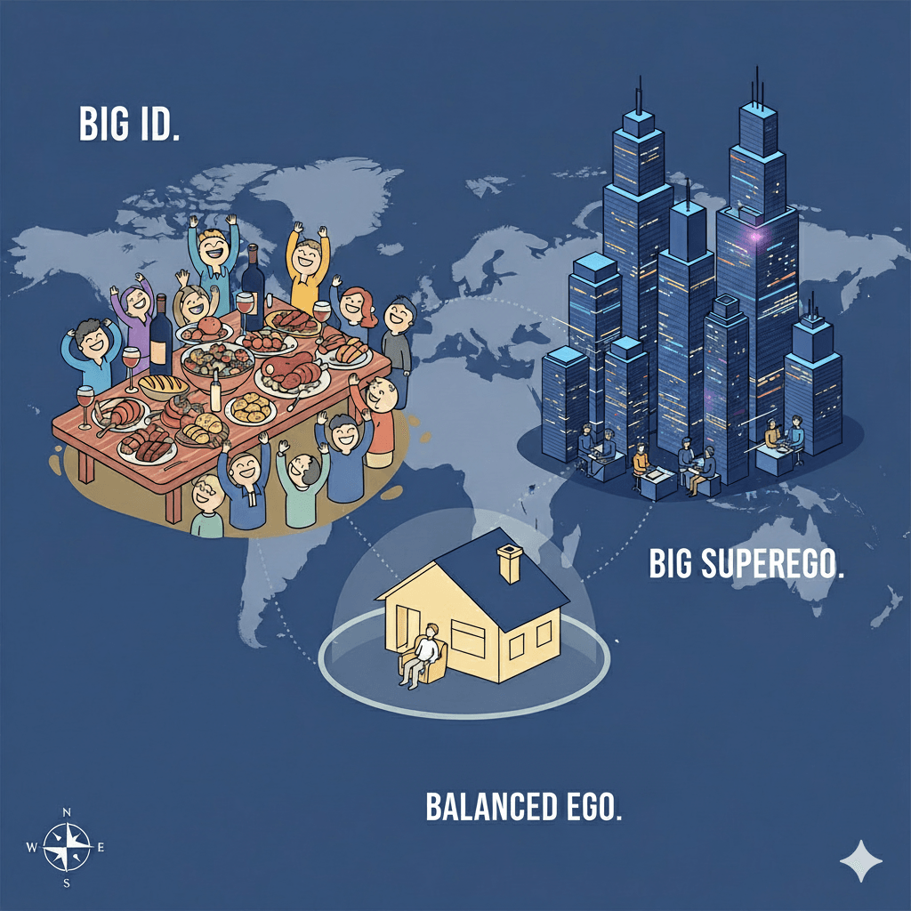 Map of happiness and balance